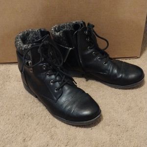 Mudd Black Leather Boots